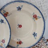 7 Digoin and Sarreguemines soup plates