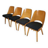 Dining Chairs by Radomir Hoffman for Ton, 1950s, Set of 4