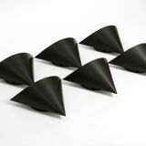 Set of six very rare large 1970s metal wall lights by Staff | Model 2020/21