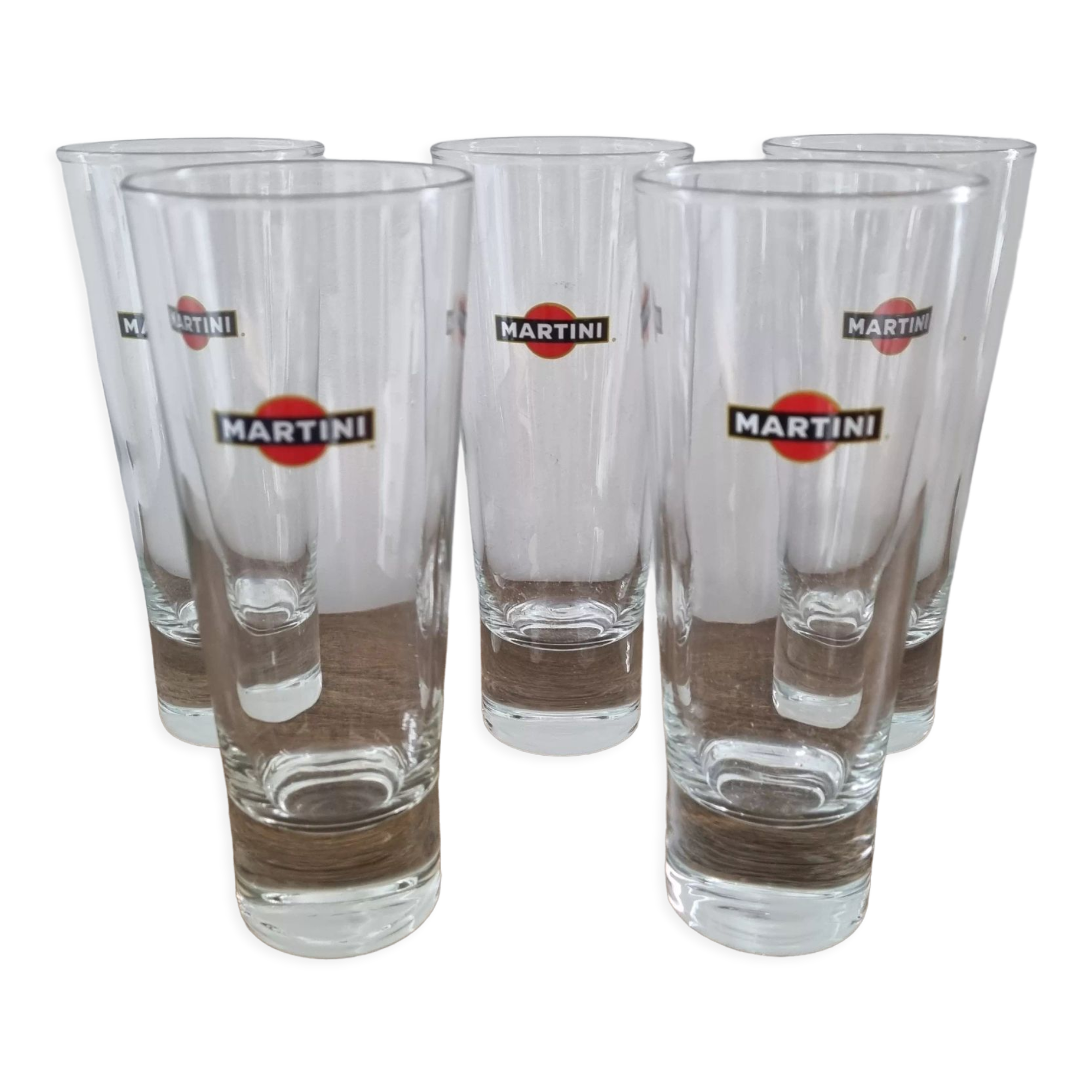 Set of 5 glasses Long Drink Martini vintage