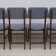 Six of Edmondo Palutari for Dassi Mid-Century Italian Teak Dining Chairs,50