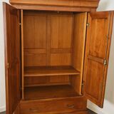 Louis-Philippe style wardrobe / TV unit in solid cherry wood