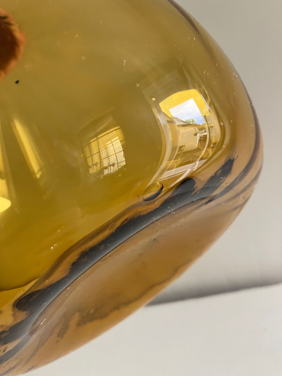 Italian blown glass carafe