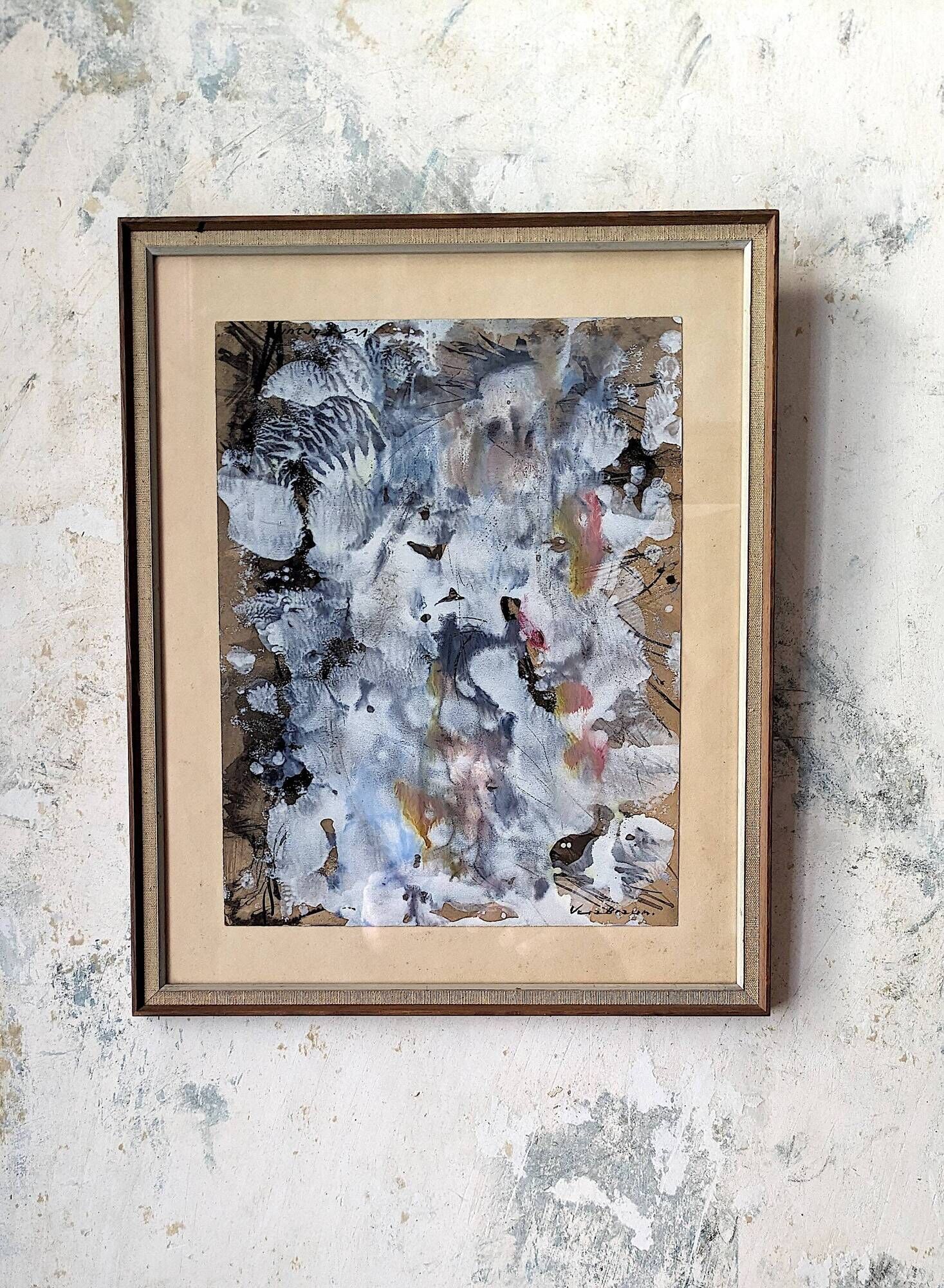 Abstract painting vera braun-lengyel painting modern art tachism
