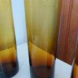 Set carafe and 5 amber glasses