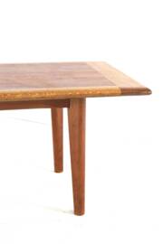 Teak with oak coffee table - mid century modern - vintage