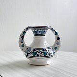 Small hand-painted North African style vase.