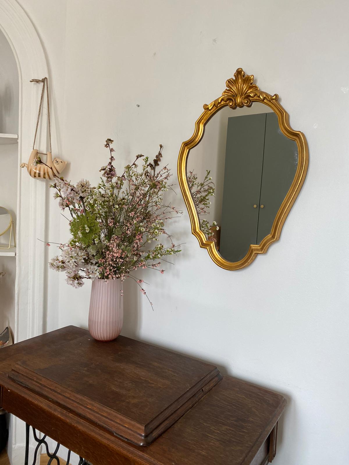 Golden mirror baroque style 42x61cm