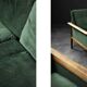 Vintage Mid-Century Modern Rosewood & Green Velour 3-Seater Sofa and Chair