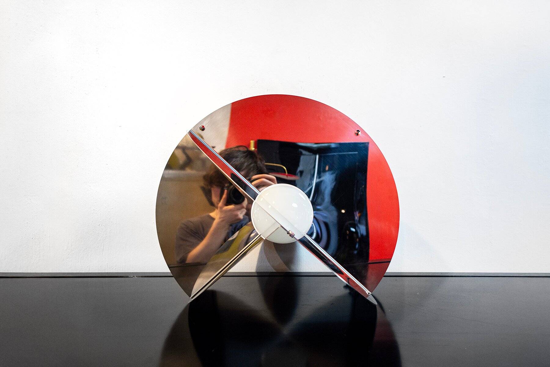 Lampe en métal miroir Luna Kinetic de Rinaldo Cutini, années 1960