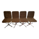 Set of 4 vintage 60s 70s chrome and fabric chairs