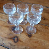 Ensemble de 5 verres à liqueur anciens