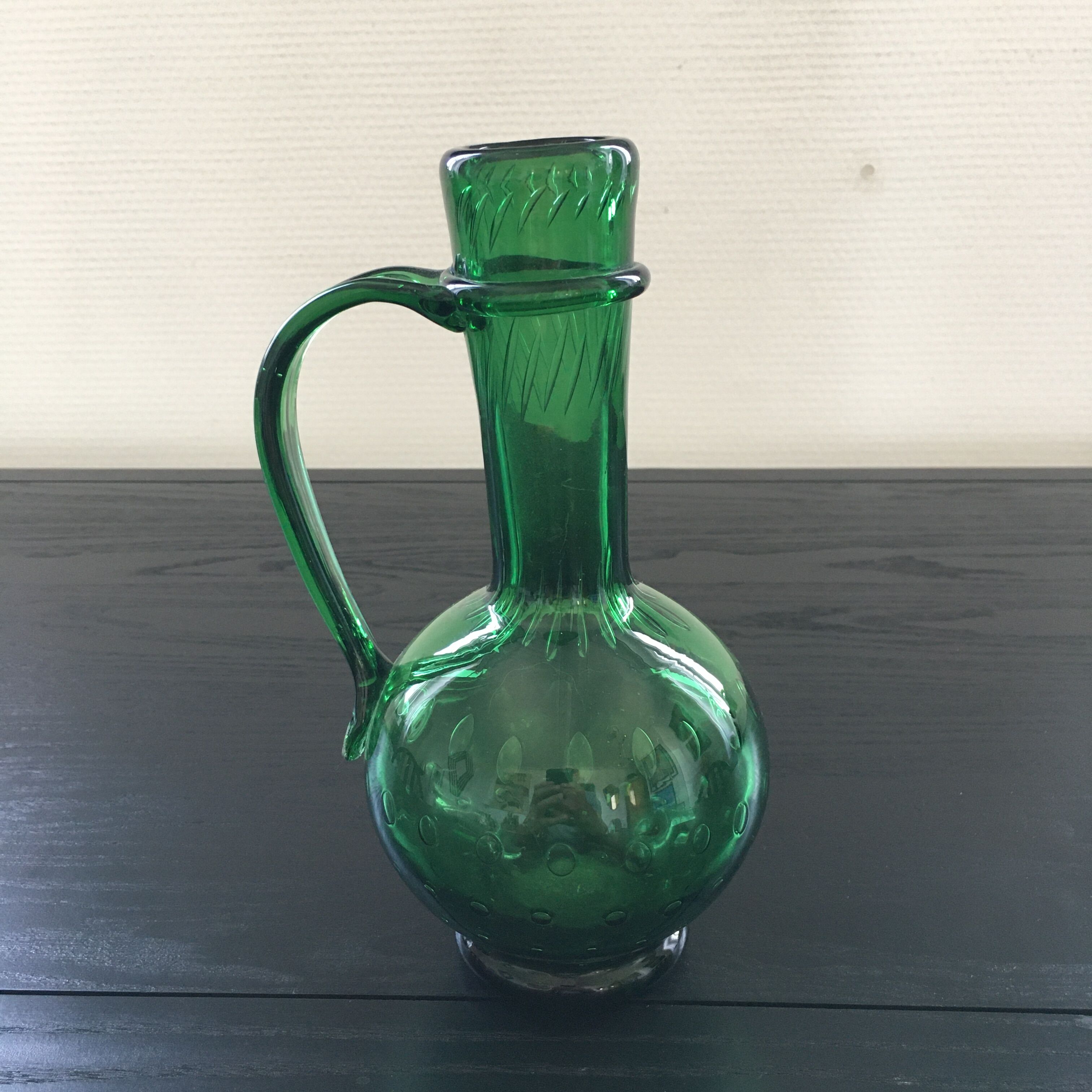 Bottle green decanter