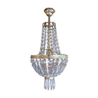 Lustre montgolfière pampilles ø 25 cm