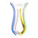 Vase, mid-century modern, glass, designed by H. Mahanovska, Czechoslovakia, 1960s