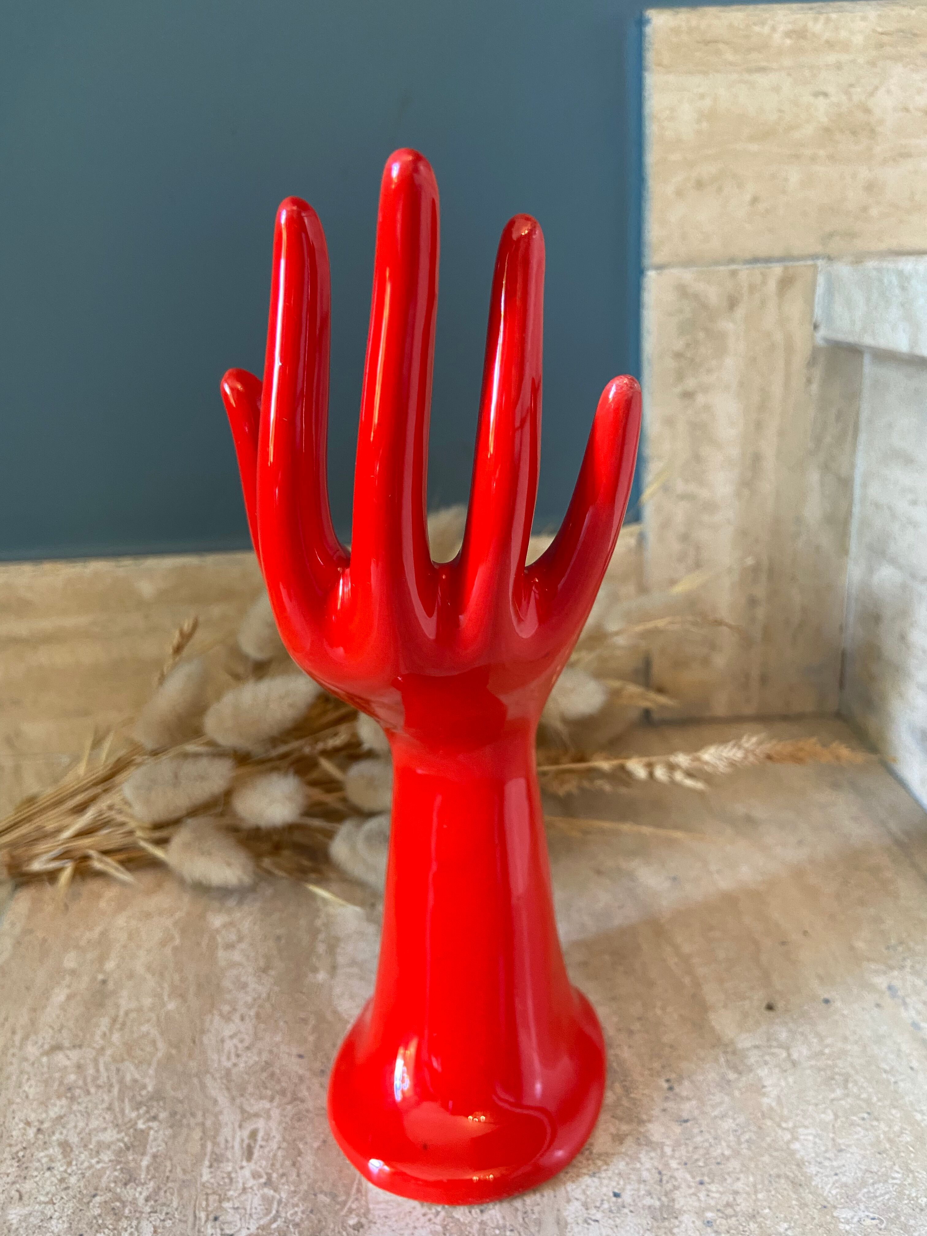 Hand baguier and soliflore in vintage ceramic