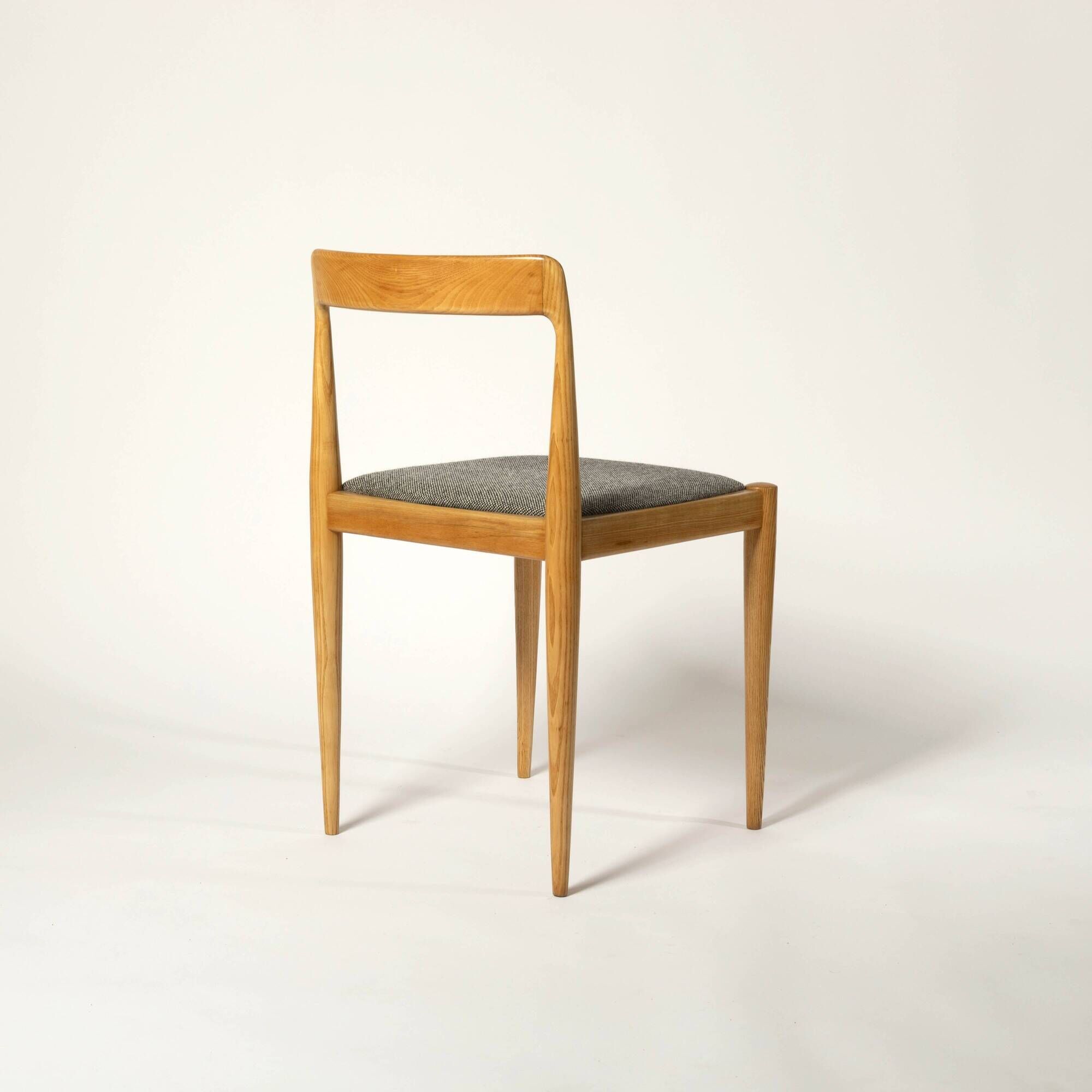 Set of 4 fully restored dining chairs produced by Drevotvar, Czechoslovakia, 1960 Kvadrat Fabric