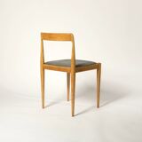 Set of 4 fully restored dining chairs produced by Drevotvar, Czechoslovakia, 1960s Kvadrat Fabric