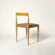 Set of 4 fully restored dining chairs produced by Drevotvar, Czechoslovakia, 1960 Kvadrat Fabric