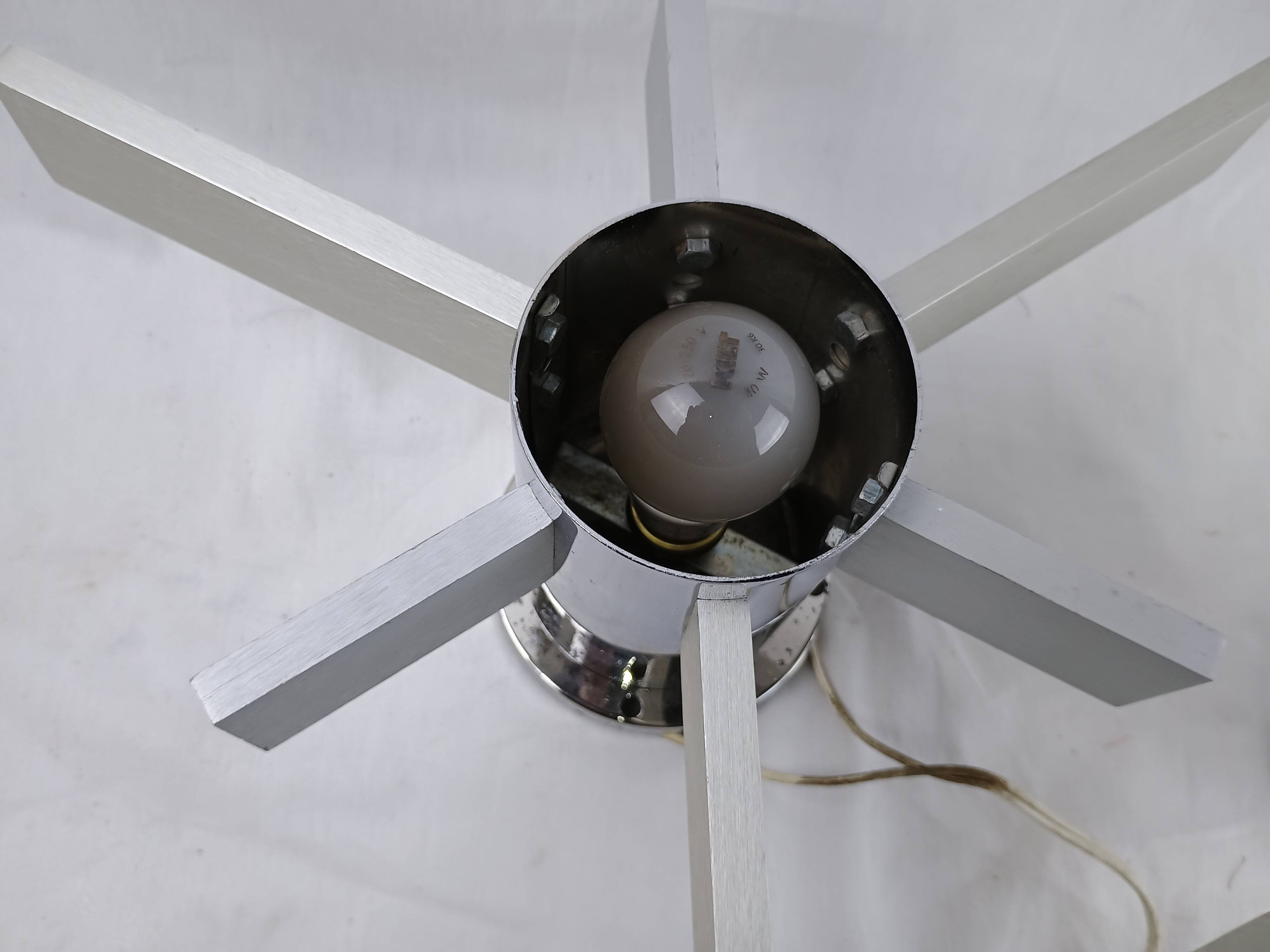 Pair of vintage Italian chrome and glass wall lights, 1960s Sciolari.