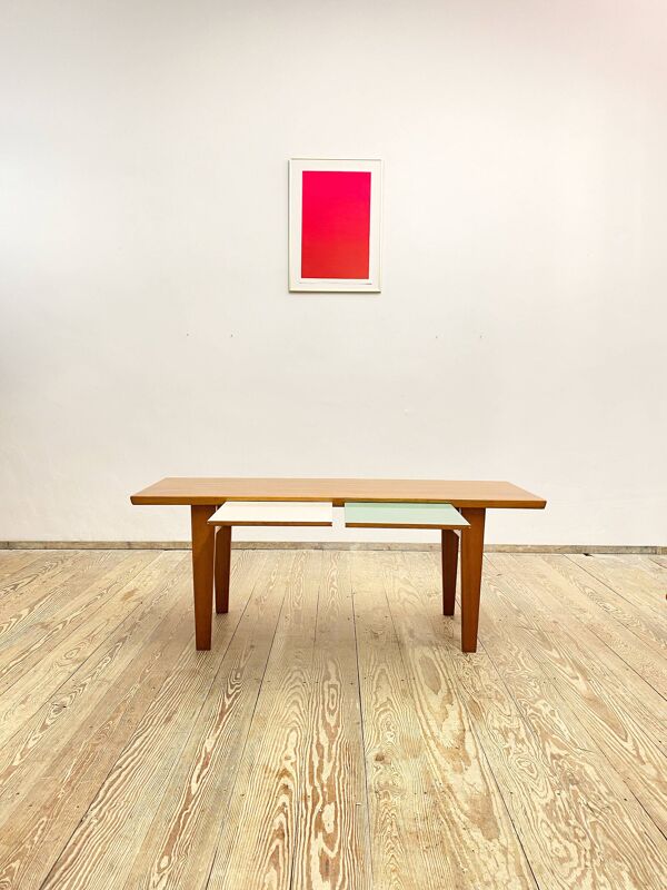 Table basse en teck du milieu du siècle années 1950 années 1960