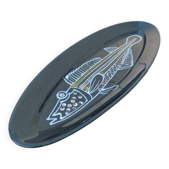 Large fish decor dish Robert Picault Vallauris