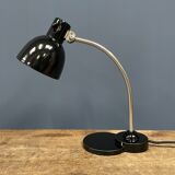 Black Zirax desk lamp with enamel shade from the 1930s