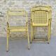 4 folding chairs in Plichaise metal from the Souvignet brand, 60s