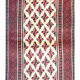 Tapis de salon en laine orientale tissée à la main - 109x211cm