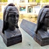 Antique French fireplace andirons