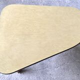 Modernist free-form tripod coffee table 2 trays - 1950