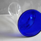 Crystal vase in the shape of horn of plenty, signed lVV
