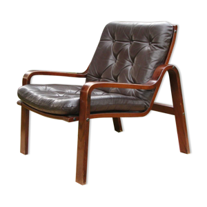 fauteuil en cuir vintage