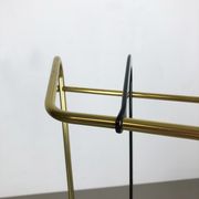 Porte-parapluie en laiton métallique original du milieu du siècle, Allemagne, années 1950