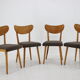 1950s Set of Four Dining Chairs, Czechoslovakia