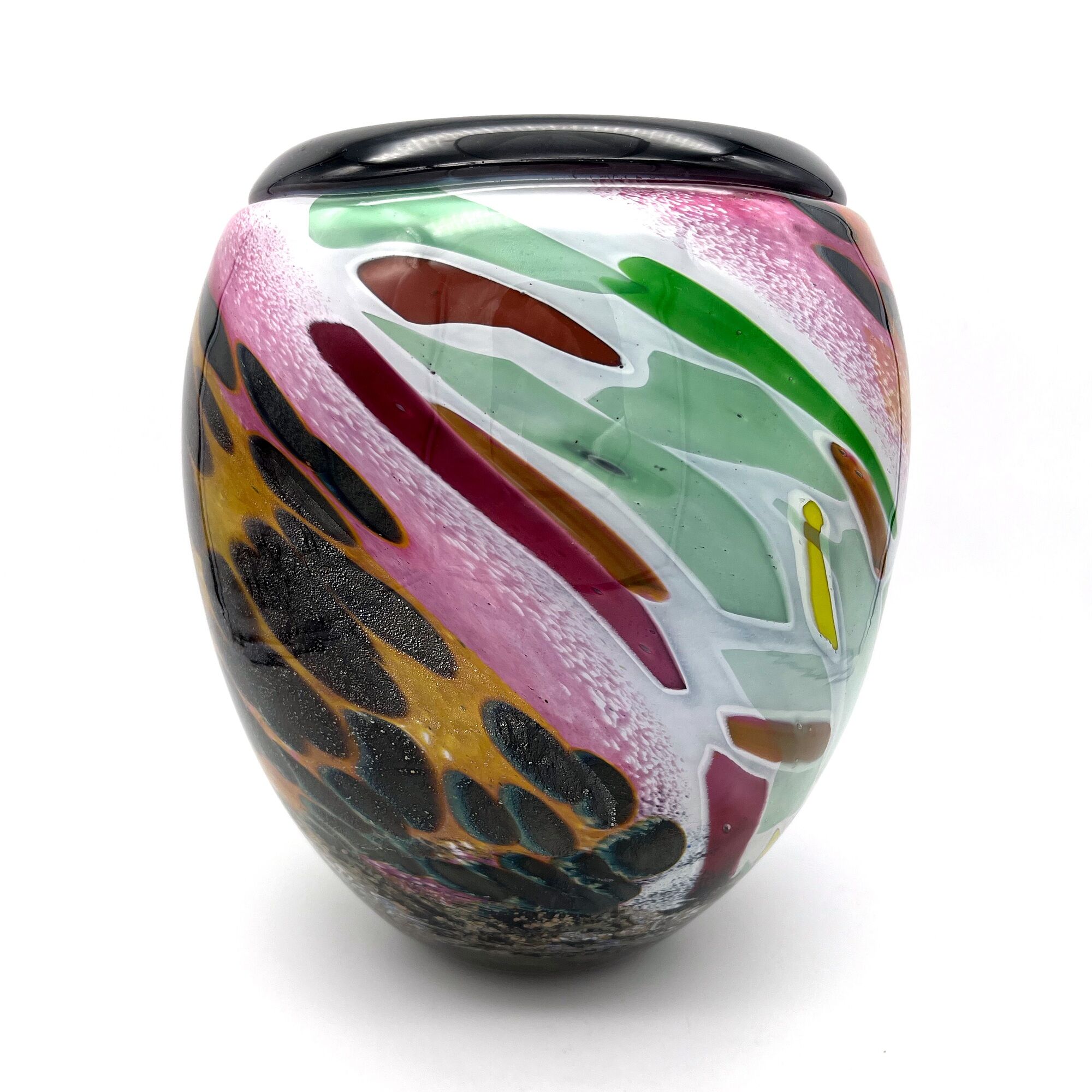 Ada Loumani - blown glass vase - vintage (1992) - made in france