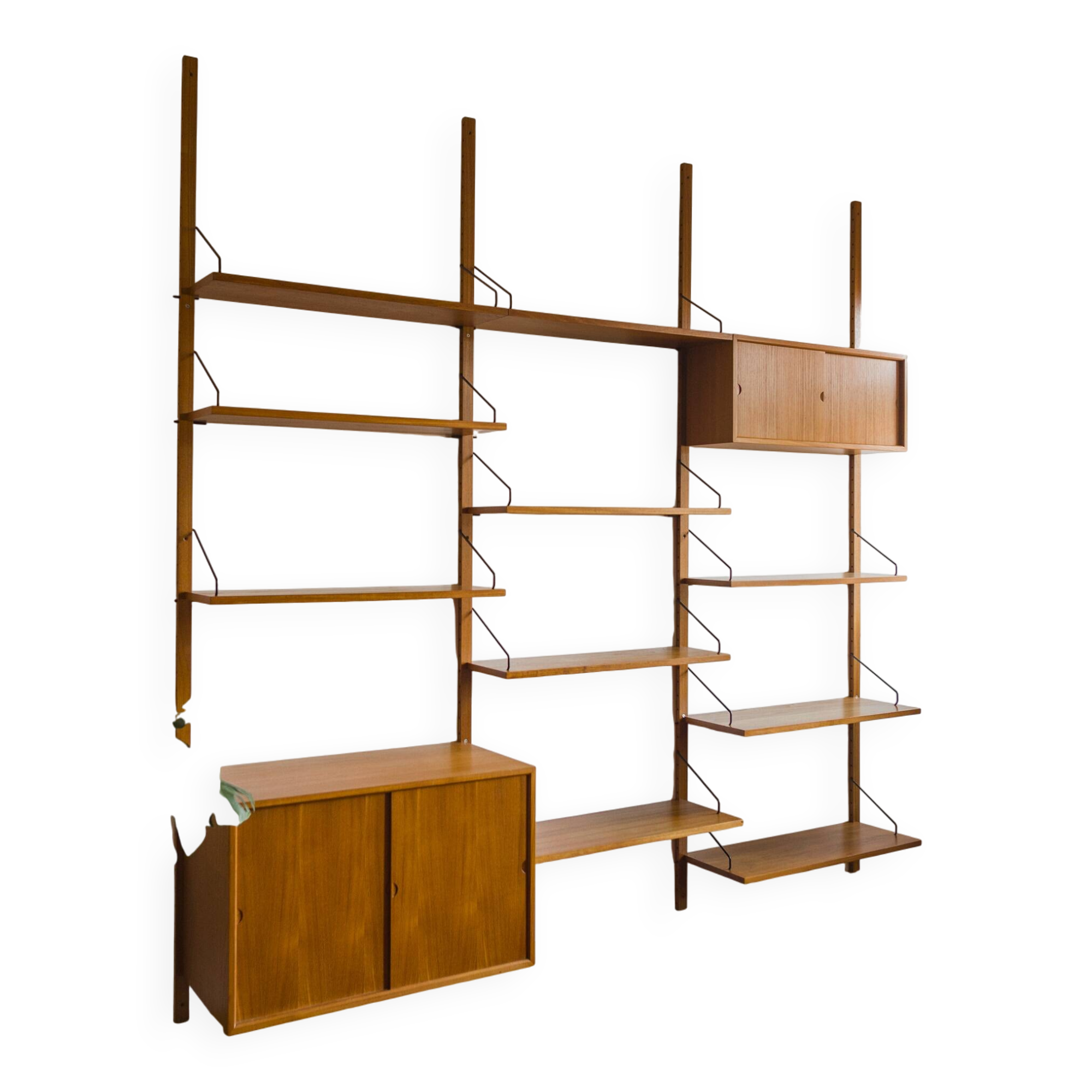 Modular Wall Shelving System by Poul Cadovius for Cado, 1960s