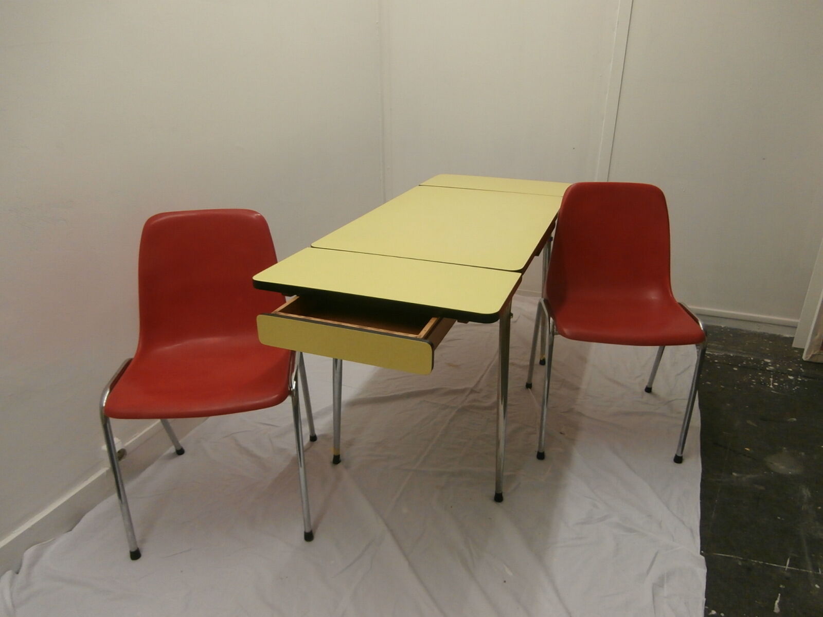 Formica table and two chairs