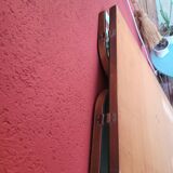 Large vintage teak triptych mirror
