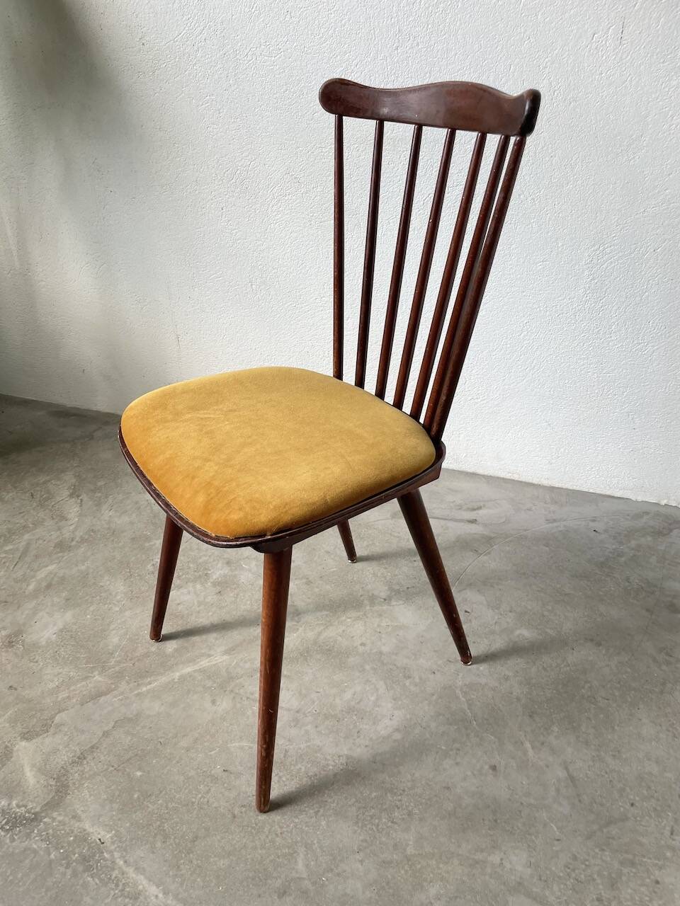 Baumann “Minuet” chair with yellow seat