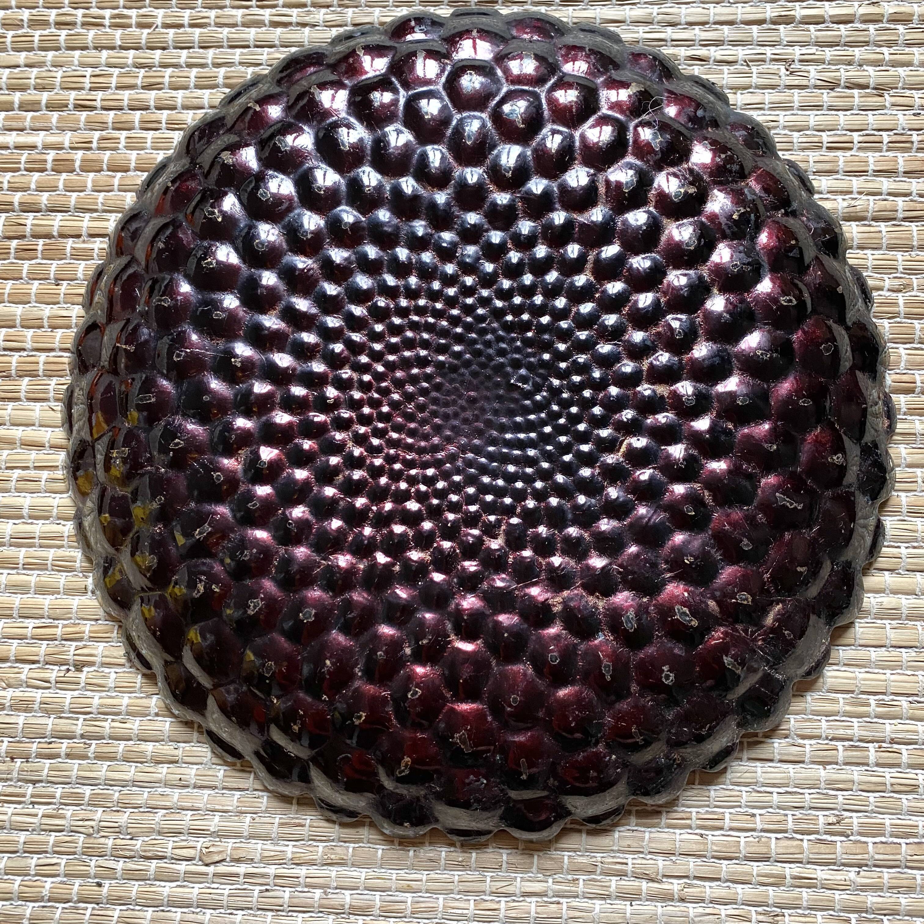 Plat en verre doré