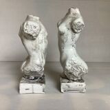 Pair of half-length statue bookends