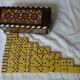 Antique Box of 28 Dominoes in Vintage Syrian Marquetry