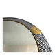 Round wall mirror in brass and black wire, 1960s, Germany