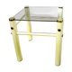 Vintage metal side table and smoked glass