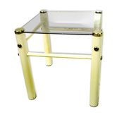 Vintage metal side table and smoked glass