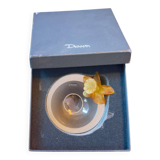 Daum France sculpted crystal bowl – Floral decoration in crystal paste