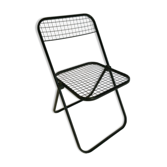 1980 foldable chair in black metal