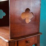 Hazelnut dressing table in the Louis XV style. Late 19th century France, rustic construction.