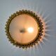 Sun wall lamp by ferro arte, metal and gold leaf, Spain, 1960